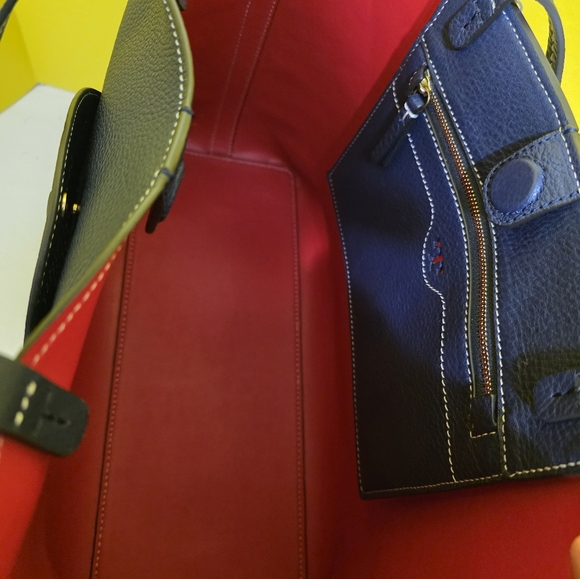 Tory Burch Peeforared Leather Logo Tote Bag